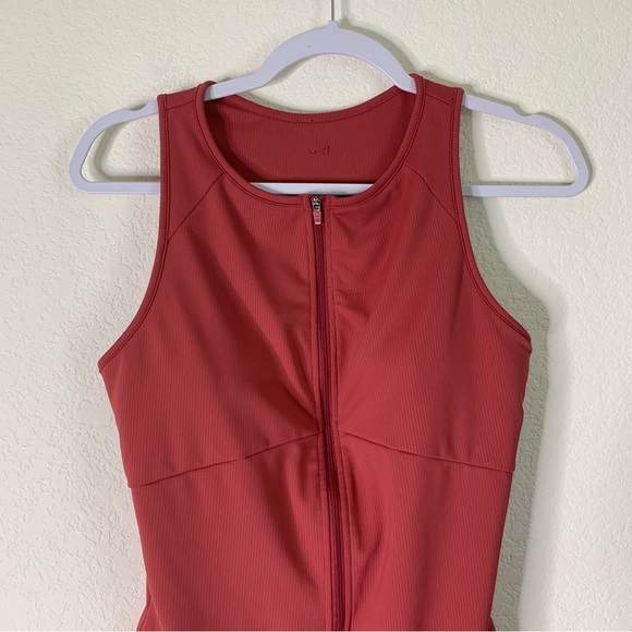 Buff bunny Womens Laguna Ribbed front zip padded one piece swimsuit L - Picture 3 of 8